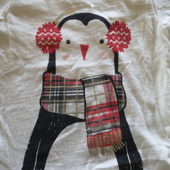 Baby Girl 6 Month Winter Penguin Long Sleeve Shirt - Picture 2 of 6